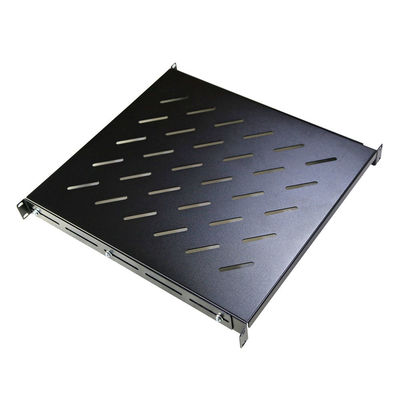 19" Network Cabinet Fixed Shelf Vented Cantilever Fixed Server Rack Shelf 1U 2U Cantilever Shelf with RAL9004 Black Sliding Shelves Adjustable trays Customized Adjustable Rack Tray Telescopic Shelves 