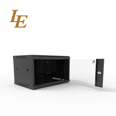 Server Rack Cabinet 4U to 18U Wall Mount Enclosure with Steel Frame and Tempered Glass Door Compatible with 19 Inch Standard Equipment