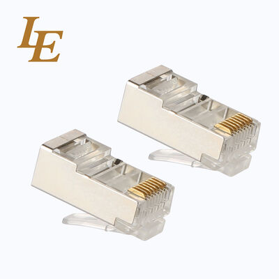 FTP 8P8C Copper Ethernet RJ45 Connector Cat5e Cat6 Cat6A 3U Modular Plug