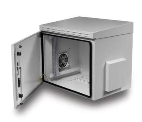 19inch IP54 IP65 Outdoor Metal Cabinet Enclosure Dust And Water Resistance Enclosure With 2 Fans Cooling