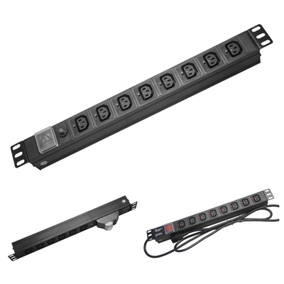 IEC C13 PDU ラックマウント電源配送装置 250VAC 50/60Hz