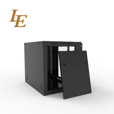 LE 4U 6U SPCC ブラック 単段 壁掛け サーバーラック 組み立て 梱包