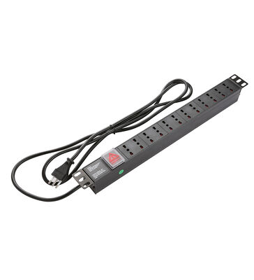 電源配送装置 工業用 イタリア ソーセージ 1U 高さ 250V AC CE ROHS 認証 アルミ 8/12 12A/16A