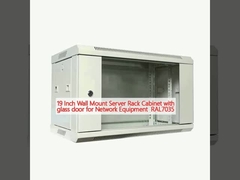 19 インチ 壁マウント ネットワーク機器 RAL7035のためのガラスドアとサーバーラックキャビネット